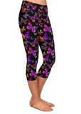 CUTE Women's Colorful Butterfly Capri Leggings