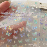 pretty Colorful Butterfly Wing Nail Art Stickers