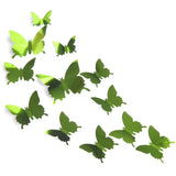 green Butterfly Mirror Stickers