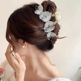 GREEN Pearl Butterfly Hair Claw Clip