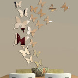 CUTE 3D Butterfly Mirror Wall Stickers
