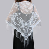 Women’s Printed Butterfly Lace Triangle Scarf