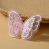 PINK Embroidered Butterfly Patches for DIY Crafts 