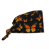 Unisex Butterfly Print Surgical Scrub Cap
