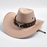 CHAMPAGNE Vintage Suede Cowboy Hat by Butterfly Kingdom