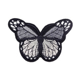 black Butterfly Embroidered Patch