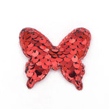 RED Glitter Butterfly Applique Patch