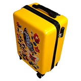 boho Yellow Floral Butterfly Travel Suitcase