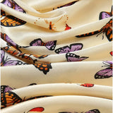 yellow Women’s Vintage Butterfly Small Silk Scarf