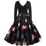 Christmas Print Butterfly Knot Dress