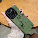 green butterfly phone case bamboo