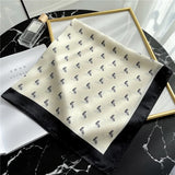 nice Luxury Women’s Black & White Butterfly Square Scarf