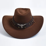 BROWN Vintage Suede Cowboy Hat by Butterfly Kingdom