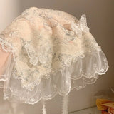 beige Bohemian Butterfly Lace Bandana for Women