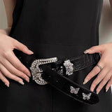 black Butterfly Buckle Women’s Belt
