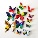 Colorful 3D Butterfly Wall Stickers MULTICOLOR 4