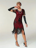 CLASSIC RED 1920s butterfly dress