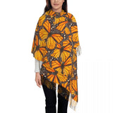 Women’s Orange Monarch Butterfly Scarf