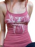 summer pinik Women’s Y2K Butterfly Graphic Tank Top