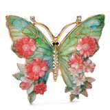 Women's Vintage Butterfly Flower Brooch Pin