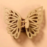 KHAKI Butterfly Hair Claw Clip