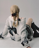 ZIPPER UP COAT WINTER Butterfly Cardigan Sweater 