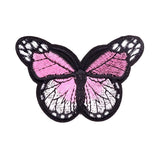 purple Butterfly Embroidered Patch