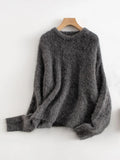 DARK GRAY Loose Fit Sweater for Women by Butterfly Kingdom