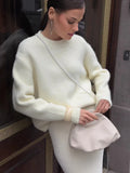 BEIGE Wool Sweater for Women by Butterfly Kingdom