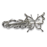 vintage Silver Butterfly Zircon Hairpin