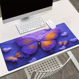 purple Spicebush Butterfly and Hearts Mouse Pad