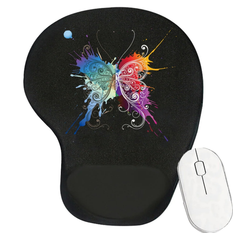 Stylish Black and White Butterfly Mousepad