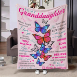 To My Granddaughter Butterfly Blanket