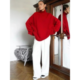 RED Turtleneck Sweater by Butterfly Kingdom