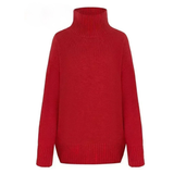 TRENDY RED Turtleneck Sweater by Butterfly Kingdom