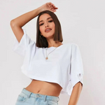 White Butterfly Crop Top