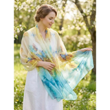 cute Women’s Lightweight Mulberry Silk Butterfly Scarf