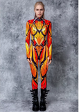 boho Women's Monarch Butterfly Cyber Zentai Jumpsuit