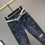 beaded butterfly jeans for ladies