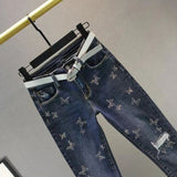 beaded butterfly jeans for ladies