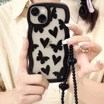 black and white aesthetic butterfly phone case 