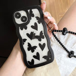 cheap black and white butterfly phone case