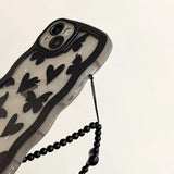 majestic black and white butterfly phone case