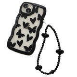 black and white butterfly phone case in silicone
