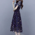 blue butterfly dress design for ladies