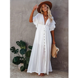 WHITE butterfly sleeves dress