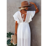 CUTE WHITE butterfly sleeves dress