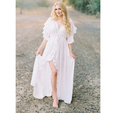 SEXY WHITE butterfly sleeves dress