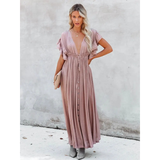 PINK butterfly sleeves dress
