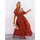 RED butterfly sleeves dress